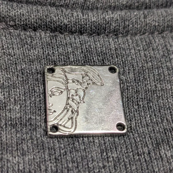 Versace Collection Gray Crewneck Sweatshirt with Black Graphic Logo - Picture 9 of 13